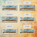 Tulsa Oklahoma Panoramic Framed Canvas Print, Retro Wall Art, Travel Poster, Artistic Living Room Decor, Unique Office Gift, Original Artwork