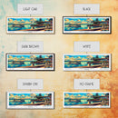 Chesapeake Virginia Panoramic Travel Poster Framed Canvas Print, Mid Century Modern Art, Pop Art Style, Wall Art Decor, Home Decoration