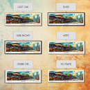 Irvine California Panoramic Travel Poster Framed Canvas Print, Mid Century Modern Art, Pop Art Style, Wall Art Decor, Home Decoration