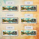 Irvine California Panoramic Travel Poster Framed Canvas Print, Mid Century Modern Art, Pop Art Style, Wall Art Decor, Home Decoration