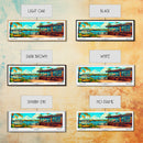 Orlando Florida Panoramic Wall Art, Mid Century Modern Framed Canvas Print, Retro Pop Art Travel Poster, Home Decor