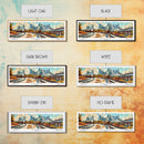 Dallas Texas Panoramic Wall Art, Retro Pop Art Framed Canvas Print, Mid Century Modern Travel Poster, Living Room Decor, Office Art