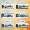 Memphis Tennessee Panoramic Wall Art, Mid Century Modern Framed Canvas Print, Retro Pop Art Travel Poster, Home Decor, Office Art, Gift Idea, Living Room Wall Hanging