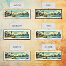 Riverside California Panoramic Wall Art, Mid Century Modern Framed Canvas Print, Retro Pop Art Travel Poster, Living Room and Office Decor