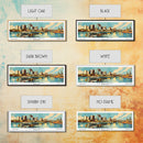 Saint Paul Minnesota Panoramic Painting, Mid Century Modern Framed Canvas Print, Retro Pop Art Travel Poster, Living Room and Office Wall Art