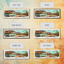 Scottsdale Arizona Panoramic Painting, Mid Century Modern Framed Canvas Print, Retro Pop Art Travel Poster, Living Room and Office Wall Art