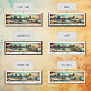 St. Louis Missouri Panoramic Painting, Mid Century Modern Framed Canvas Print, Retro Pop Art Travel Poster, Living Room Wall Art and Office Decor