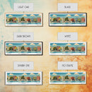 Baltimore Maryland Panoramic Painting, Mid Century Modern Framed Canvas Print, Retro Pop Art Travel Poster, Office Wall Art, City Print