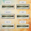 Bellevue Washington Panoramic Painting, Mid Century Modern Framed Canvas Print, Retro Pop Art Travel Poster, Office Wall Art, City Print