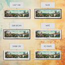 Concord California Panoramic Painting, Mid Century Modern Framed Canvas Print, Retro Pop Art Travel Poster, City Wall Decor, Office Decor