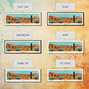 El Paso Texas Panoramic Painting, Mid Century Modern Framed Canvas Print, Retro Pop Art Travel Poster, Living Room Wall Decor