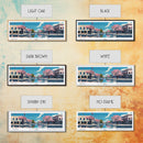 League City Texas Panoramic Painting, Mid Century Modern Framed Canvas Print, Retro Pop Art Travel Poster, Home Decor