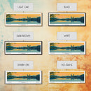 Nashville Tennessee Panoramic Painting, Mid Century Modern Framed Canvas Print, Retro Pop Art Travel Poster, Office Wall Art
