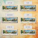 Tyler Texas Panoramic Wall Art, Mid Century Modern Framed Canvas Print, Retro Pop Art Travel Poster, City Print, Living Room Decor