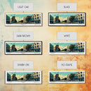 Waco Texas Panoramic Wall Art, Mid Century Modern Framed Canvas Print, Retro Pop Art Travel Poster, City Print, Living Room Decor