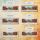 Augusta Georgia Panoramic Painting, Framed Canvas Print, Mid Century Modern Wall Art, Retro Pop Art Travel Poster, Living Room Decor, City Art