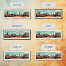 Oklahoma City Oklahoma Panoramic Wall Art, Mid Century Modern Framed Canvas Print, Retro Pop Art Travel Poster, Office Decor, Gift Idea