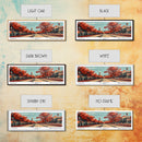 Plano Texas Panoramic Painting, Mid Century Modern Framed Canvas Print, Retro Pop Art Travel Poster, Living Room Decor, City Art
