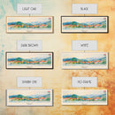 Pécs Hungary Panoramic Travel Poster, Framed Canvas Print or Metal Wall Art, Travel Art, Home Decor, Panoramic Painting, Midcentury Art