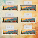 Bar Montenegro Panoramic Travel Poster, Framed Canvas Print or Metal Wall Art, Travel Art, Home Decor, Panoramic Painting, Midcentury Art