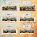 Karlsruhe Germany Panoramic Travel Poster, Framed Canvas Print or Metal Wall Art, Travel Art, Home Decor, Panoramic Painting, Midcentury Art