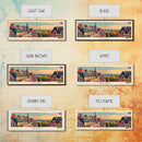 Oxford United Kingdom Panoramic Travel Poster, Framed Canvas Print or Metal Wall Art, Travel Art, Home Decor, Panoramic Painting, Midcentury Art