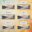 Arkabutla Lake Mississippi Panoramic Framed Canvas Print, Lake House Decor, Rustic Art, Travel Poster, Scenic View, Nature Wall Art