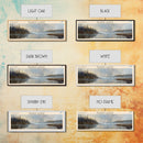 Black Lake Canada Northwest Territories Framed Canvas Print, Panoramic Lake House Art, Scenic View, Travel Poster, Lake Painting