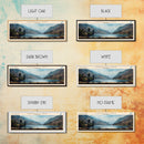 Convict Lake California Framed Canvas Print, Lake House Art, Panoramic Wide Art, Travel Poster, Modern Lake Painting, Nature Art