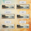 Gouldsboro Lake Pennsylvania Framed Canvas Print, Lake House Art, Panoramic Wall Art, Travel Poster, Serene Lake Painting, Home Decor