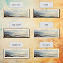 Great Salt Lake Framed Canvas Print, Panoramic Lake House Decor, Wall Art, Travel Poster, Vibrant Lake Painting, Nature Art
