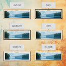 Lake Bernard Frank Maryland Framed Canvas Print, Lake House Art, Panoramic Wall Art, Travel Poster, Scenic Lake Painting, Nature Art