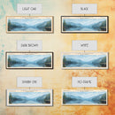 Lake Fontana North Carolina Framed Canvas Print, Lake House Decor, Panoramic Wall Art, Travel Poster, Beautiful Lake Painting, Home Art