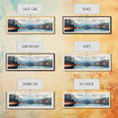 Lake Hartwell Georgia Framed Canvas Print, Lake House Decor, Panoramic Wall Art, Travel Poster, Serene Lake Painting, Nature Art