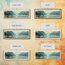 Lake Louise Framed Canvas Print, Lake House Decor, Panoramic Wall Art, Travel Poster, Stunning Mountain Lake Painting, Modern Art