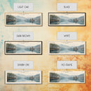 Lake Rabun Georgia Framed Canvas Print, Lake House Decor, Panoramic Wall Art, Travel Poster, Serene Landscape Painting, Living Room Decor