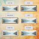 Lucky Peak Lake Idaho Framed Canvas Print, Lake House Decor, Panoramic Wall Art, Travel Poster, Landscape Painting, Modern Art