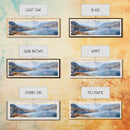 Wild Horse Reservoir Nevada Panoramic Wall Art, Framed Canvas Print, Lake House Decor, Travel Poster, Scenic Lake Scene, Living Room Art