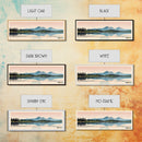 Atlin Lake British Columbia Framed Canvas Print, Panoramic Travel Poster, Midcentury Modern Wall Art, Pop Art, Bedroom Decor