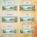 Big Trout Lake Ontario Framed Canvas Print, Panoramic Travel Poster, Midcentury Modern Wall Art, Pop Art, Nature Living Room Art, Lake House Decor