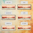 Buffalo Lake Northwest Territories Framed Canvas Print, Pop Art Panoramic Travel Poster, Midcentury Modern, Wall Art, Scenic Nature Painting, Bedroom Decor