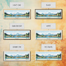 East Lake Oregon Framed Canvas Print, Panoramic Landscape Art, Midcentury Modern, Pop Art, Living Room Wall Art, Travel Poster, Beautiful Nature Art