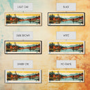Echo Lake Montana Framed Canvas Print, Panoramic Wall Art, Midcentury Modern, Pop Art, Living Room Decor, Travel Poster, Nature Art