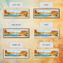 Fool Hollow Lake Arizona Framed Canvas Print, Panoramic Art, Midcentury Modern, Pop Art, Living Room Decor, Travel Poster, Lake Painting, Wall Art