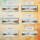 Ganoga Lake Pennsylvania Framed Canvas Print, Panoramic Art, Midcentury Modern, Pop Art, Living Room Wall Art, Travel Poster, Nature Painting, Home Decor