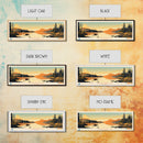 Georgetown Lake Montana Framed Canvas Print, Panoramic Wall Art, Midcentury Modern, Pop Art, Living Room Decor, Travel Poster, Nature Art, Lake House Art