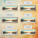 Gods Lake Manitoba Framed Canvas Print, Panoramic Art, Midcentury Modern, Pop Art, Bedroom Decor, Travel Poster, Nature Art, Lake House Art