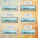 Gull Lake California Framed Canvas Print, Panoramic Art, Midcentury Modern, Pop Art, Bedroom Decor, Travel Poster, Lake View, Artistic Decor