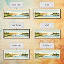 Horton Lake Northwest Territories Framed Canvas Print, Panoramic Art, Midcentury Modern, Pop Art, Living Room Decor, Travel Poster, Lake House Decor