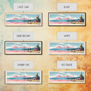 Jackson Lake Wyoming Framed Canvas Print, Panoramic Wall Art, Midcentury Modern, Pop Art, Bedroom Decor, Travel Poster, Nature Decor